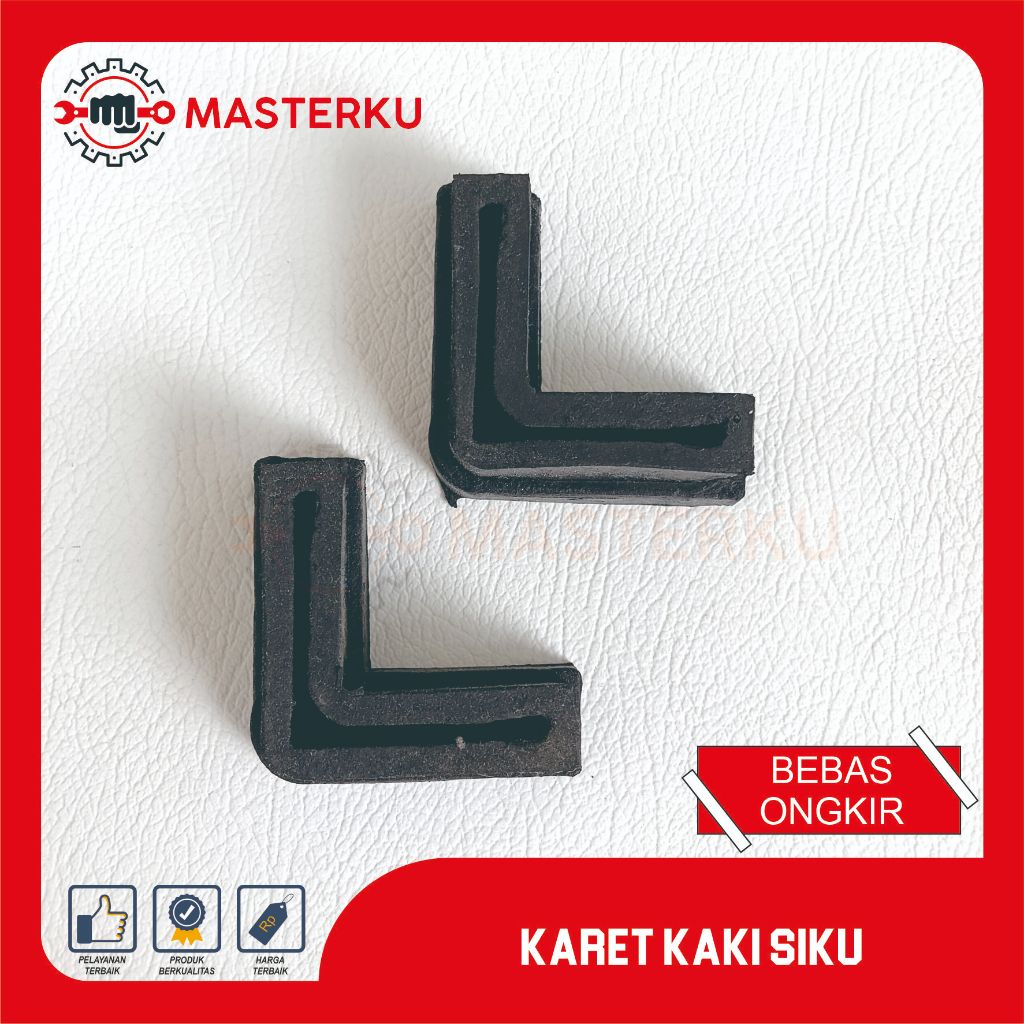 KARET KAKI SIKU LUBANG HITAM 4X4/KARET KAKI SIKU/KARET PELINDUNG SIKU/KARET ALAS SIKU