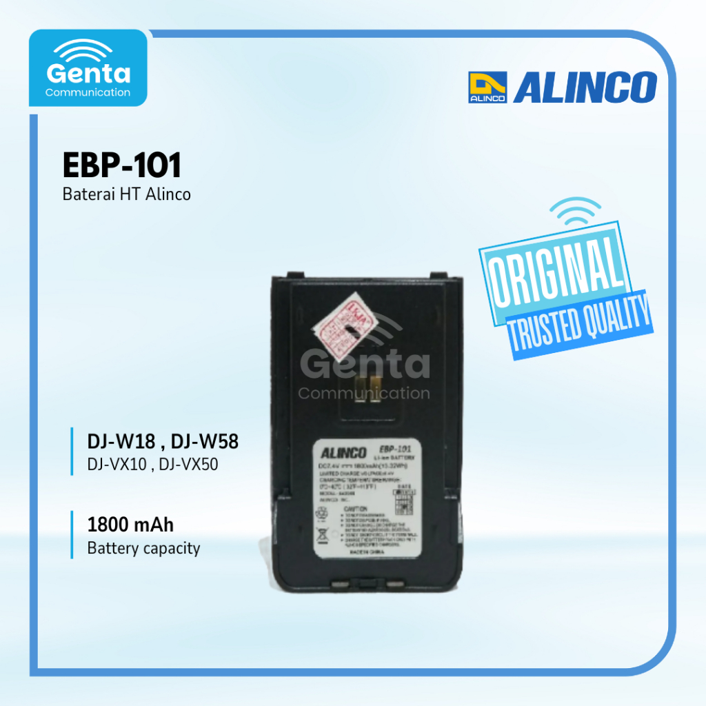 BATERAI HT ALINCO EBP-101 EBP101 EBP 101 / BATERAI DJ-W58 DJ-W18 DJ-VX10 DJ-VX50 ALINCO GARANSI BARU