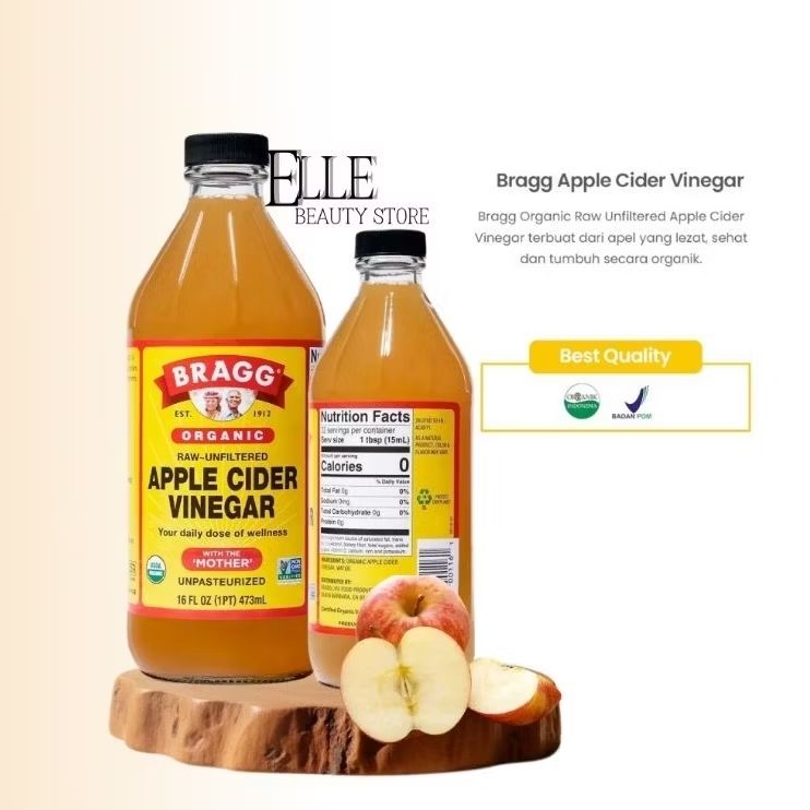 

BRAGG apple cider vinegar cuka apel organik with the mother 473ml (BPOM)