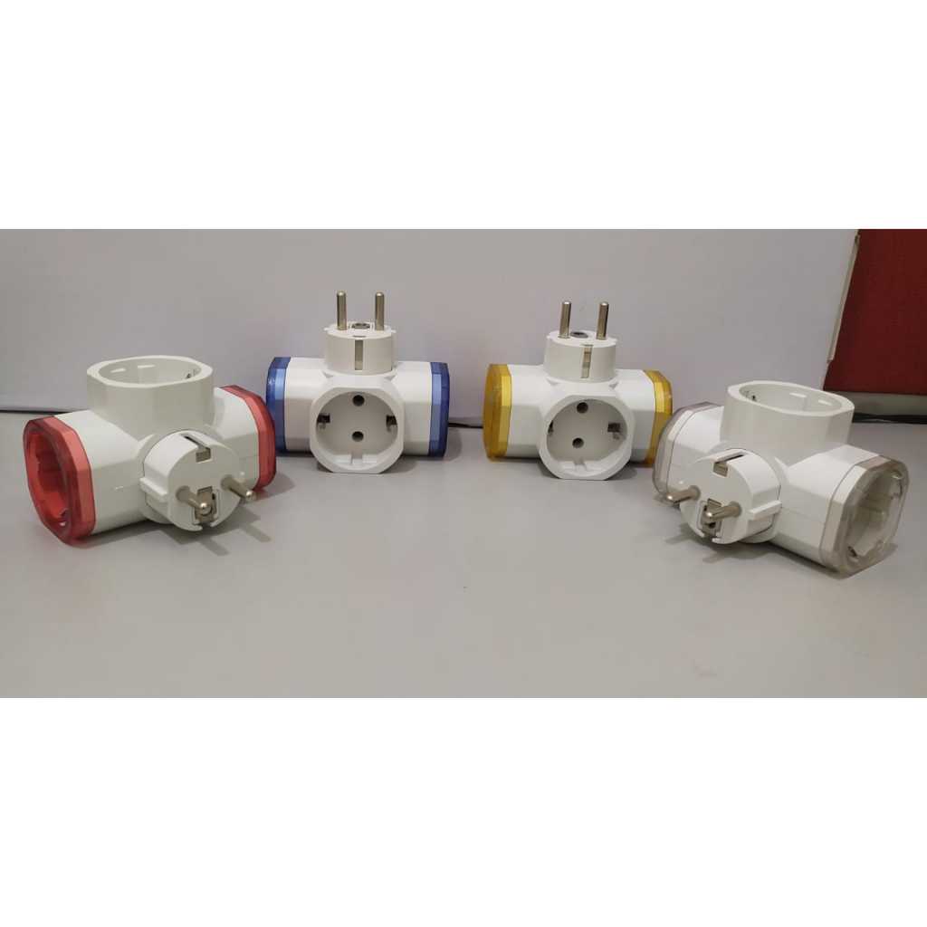 Keka'Store Steker T Arde Kotak 258 Ta Light House/Colokan Steker T Arde 3 Lubang/ Steker T-Arde 3