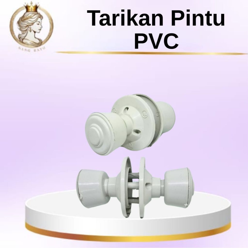 Tarikan Pintu Kamar Mandi PVC Putih