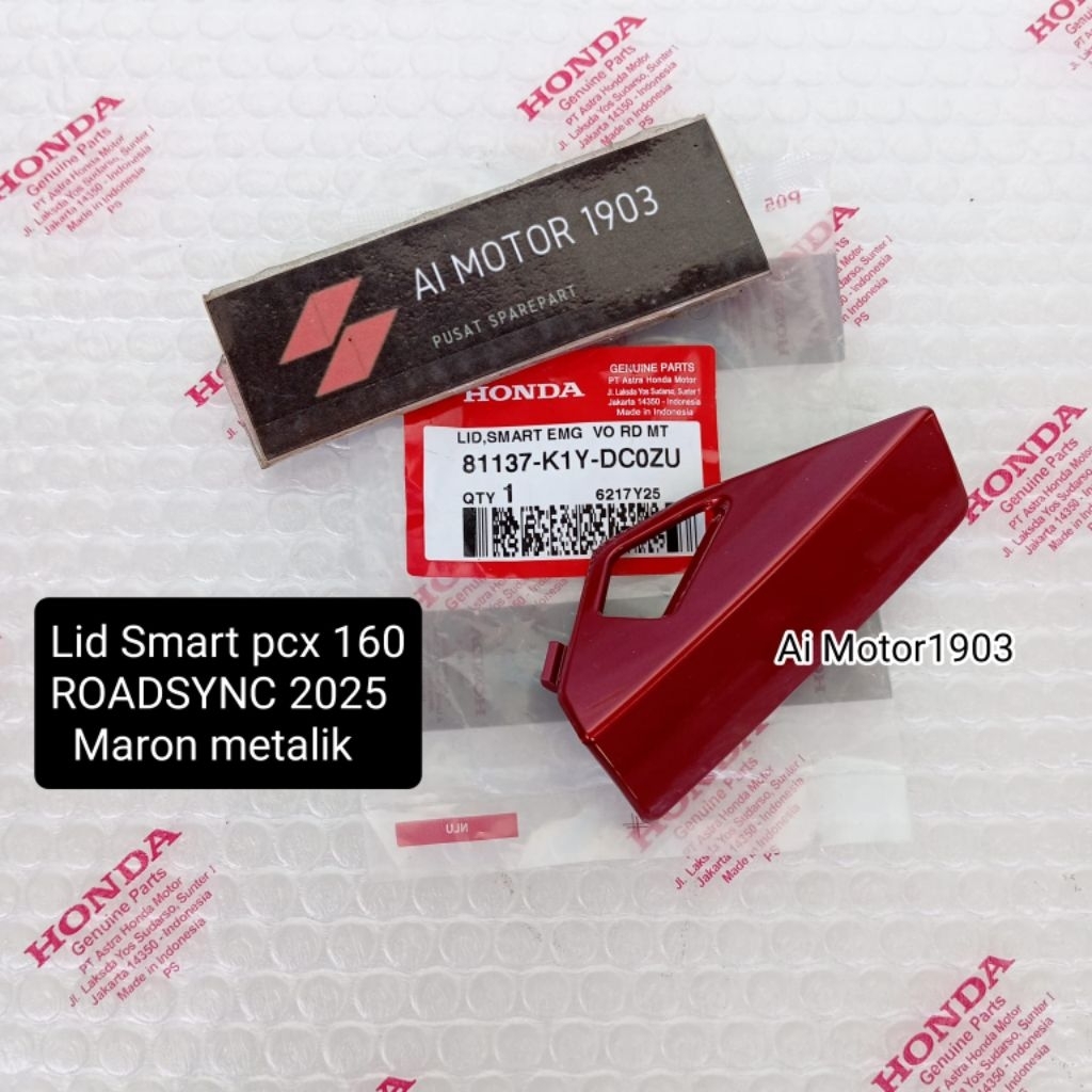 LID TUTUP KUNCI DARURAT EMERGENCY PCX 160 PCX160 ROADSYNC 2025 MARON KILAP AHM 81137-K1Y-DC0ZU