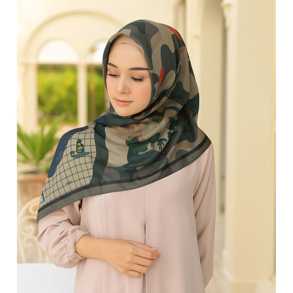 PROMO /ARMY /JILBAB VOAL PREMIUM/GROSIR HIJAB/HIJAB SEGI EMPAT/VOAL MOTIF PREMIUM/DEENAY KW