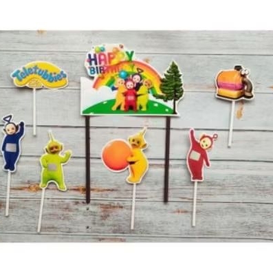 cake topper kue tema teletubbies / buku mewarnai teletubbies