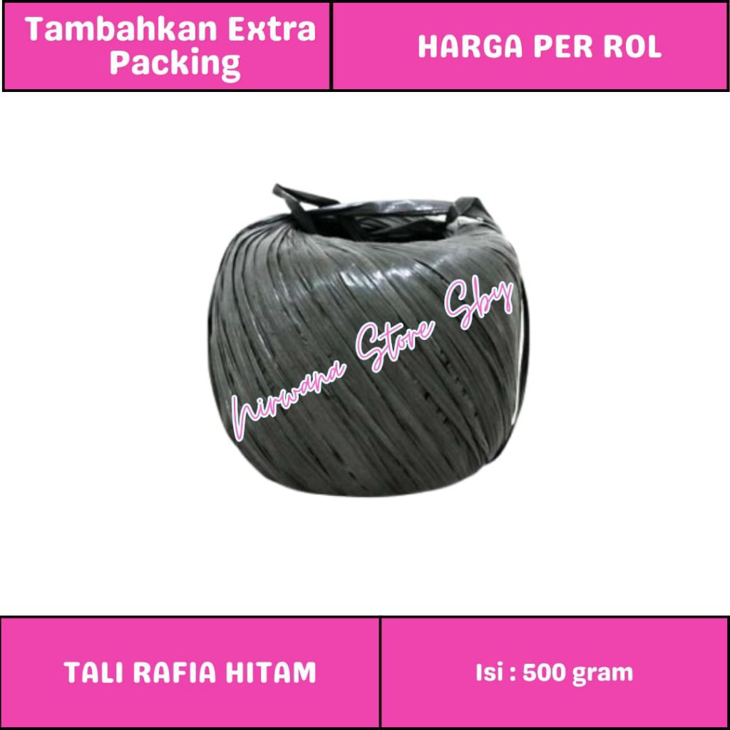 

(500 gram) Tali Rafia Hitam / Rumput Jepang Hitam / Tali Hitam