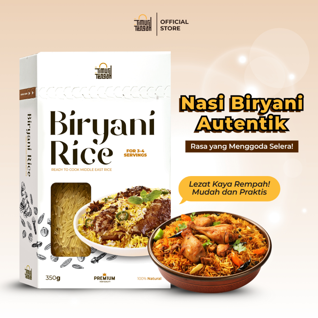 

Timur Tengah Nasi Briyani Bumbu Beras Basmati Premium High Quality - Kebuli Briyani Kabsah Mandhi