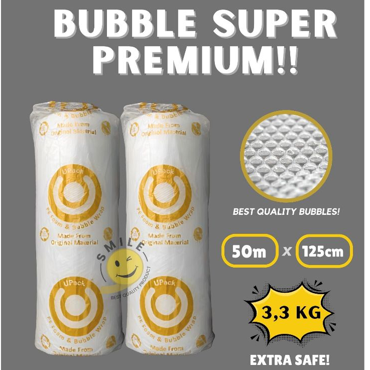 

Bubble Super Premium / 3,3kg x 50m x 125cm / Tebal dan Berkualitas