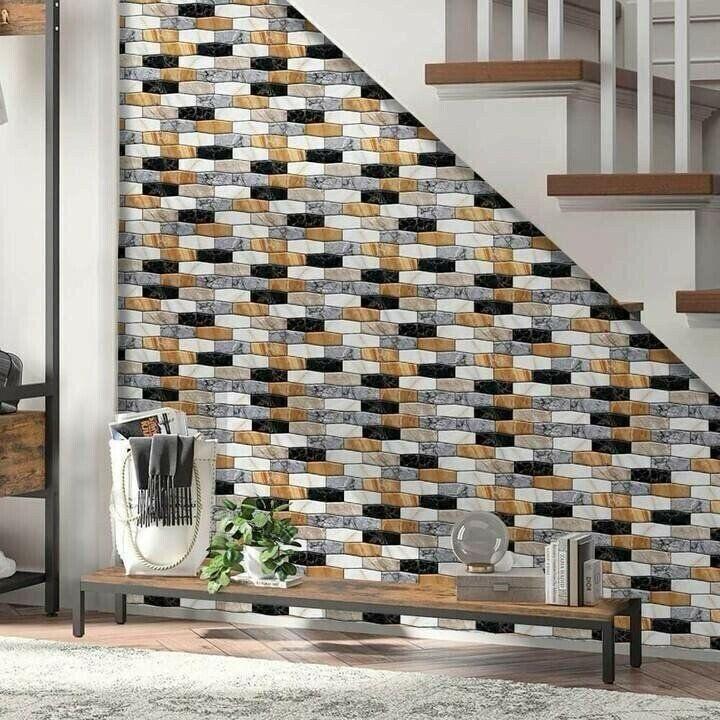WALLPAPER DINDING DEKORASI RUMAH INSTAN LANGSUNG TEMPEL WATERPROOF MOTIF BATU BATA WARNA KOMBINASI