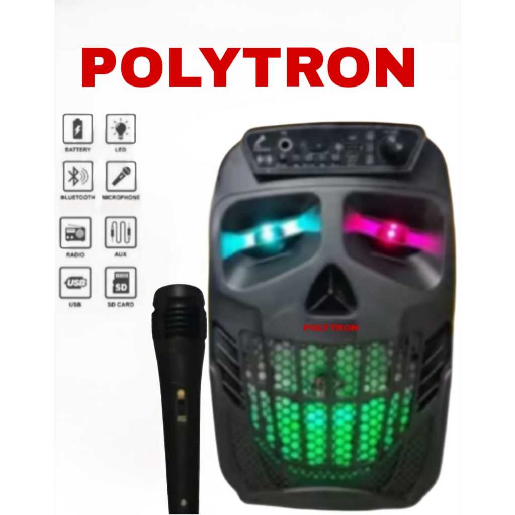 Hot Product Speaker Bluetooth Kimiso/Polytron 7801 Mini Portable 6.5 Inch Free Mic