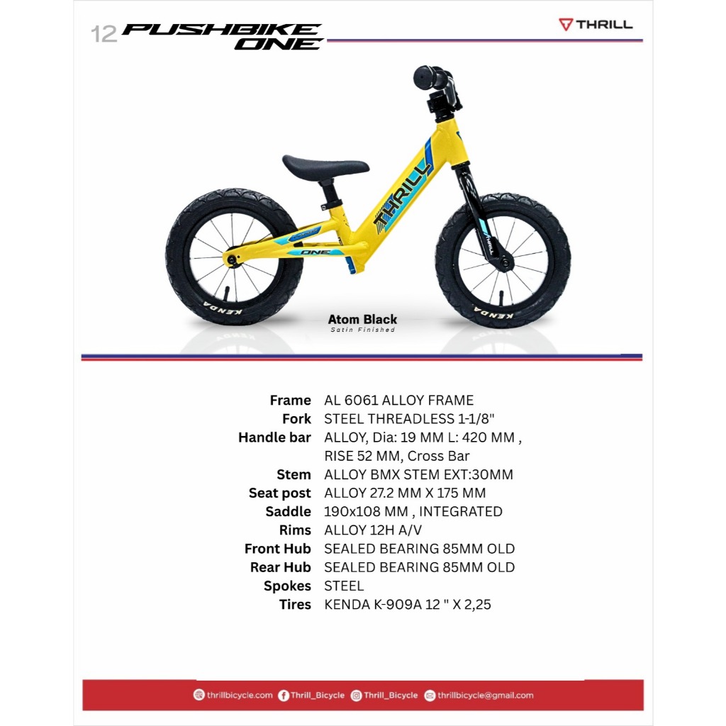 THRILL PUSH BIKE ONE