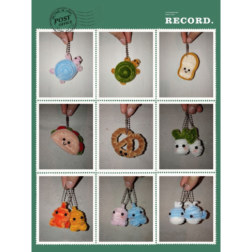 Gantungan Kunci Karakter Pipe Cleaner/Anak Dewasa Remaja/Keychain Pipe Cleaner