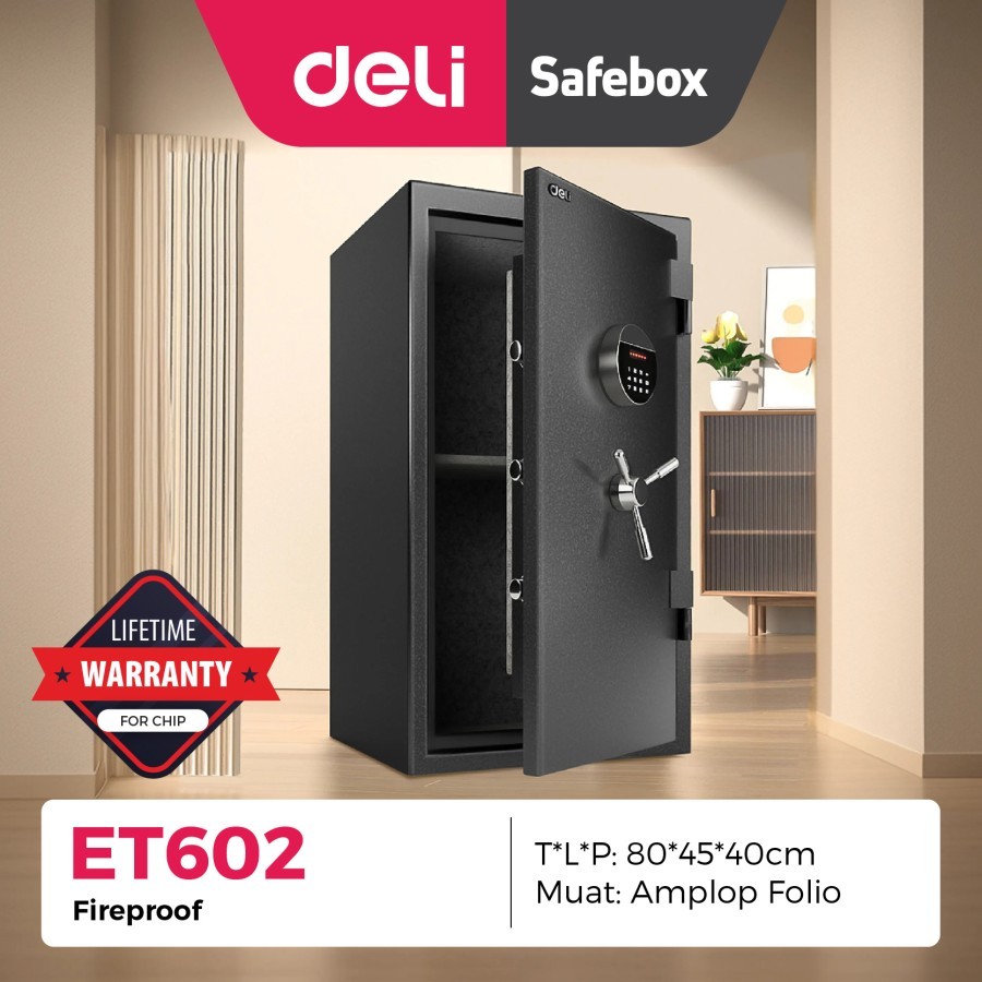 Deli Safe Box - Brankas Digital Fireproof ET602 brankas besar big size