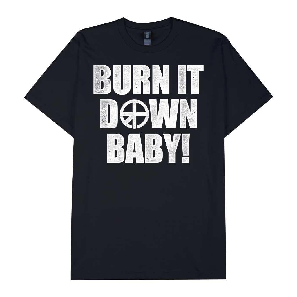 RIOT FLAMES Kaos Pria - BABY CHAOS - Black