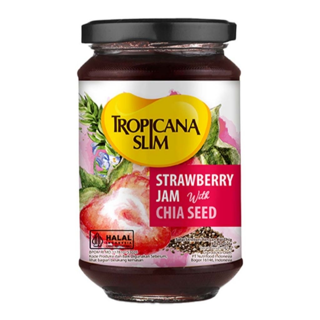 

Tropicana Slim Selai Stroberi Dengan Biji Chia 375 g