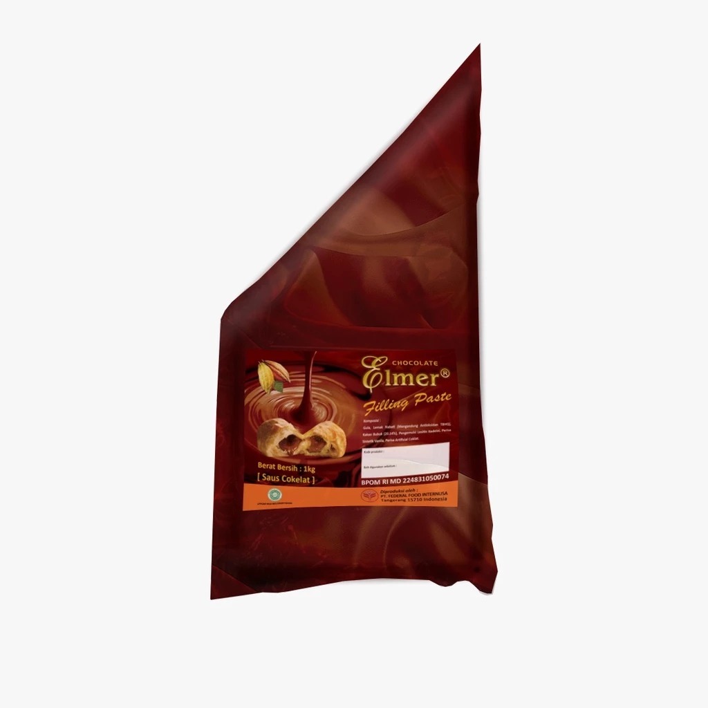 

Elmer Filling Pasta Tropical Dark 1 kg | Isian Coklat untuk Roti