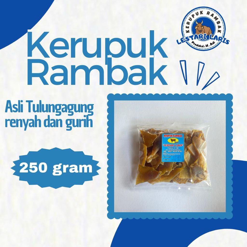 

Krupuk Rambak Sapi "Lestari Laris" Asli Tulungagung Menyediakan mentah dan matang den