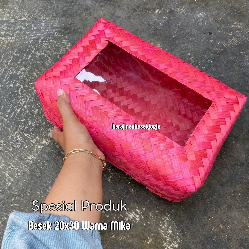 BESEK 20X30 WARNA MIKA | besek jumbo besek warna besek nasi besek mika besek anyam besek bambu