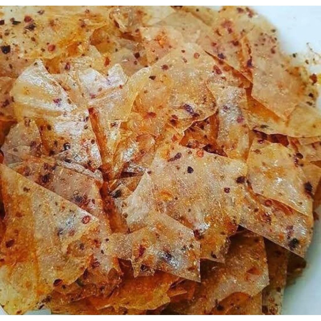 

Keripik Kaca Pedas Kemasan 200 gram / Kripca / Keripik Kaca Pedas Daun Jeruk