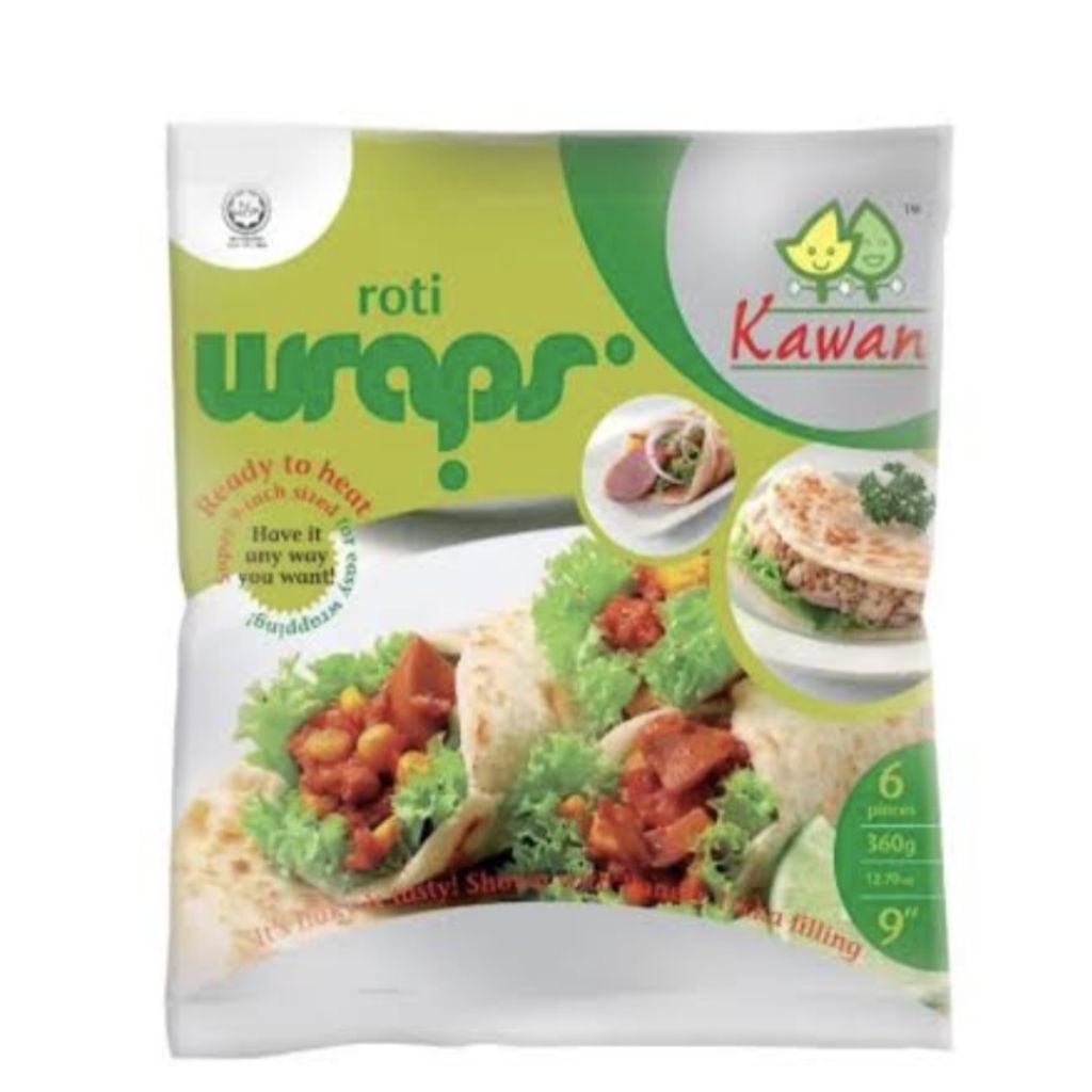

Kawan Food Roti Wrap / Kulit Kebab 360gr Diameter 20 Cm