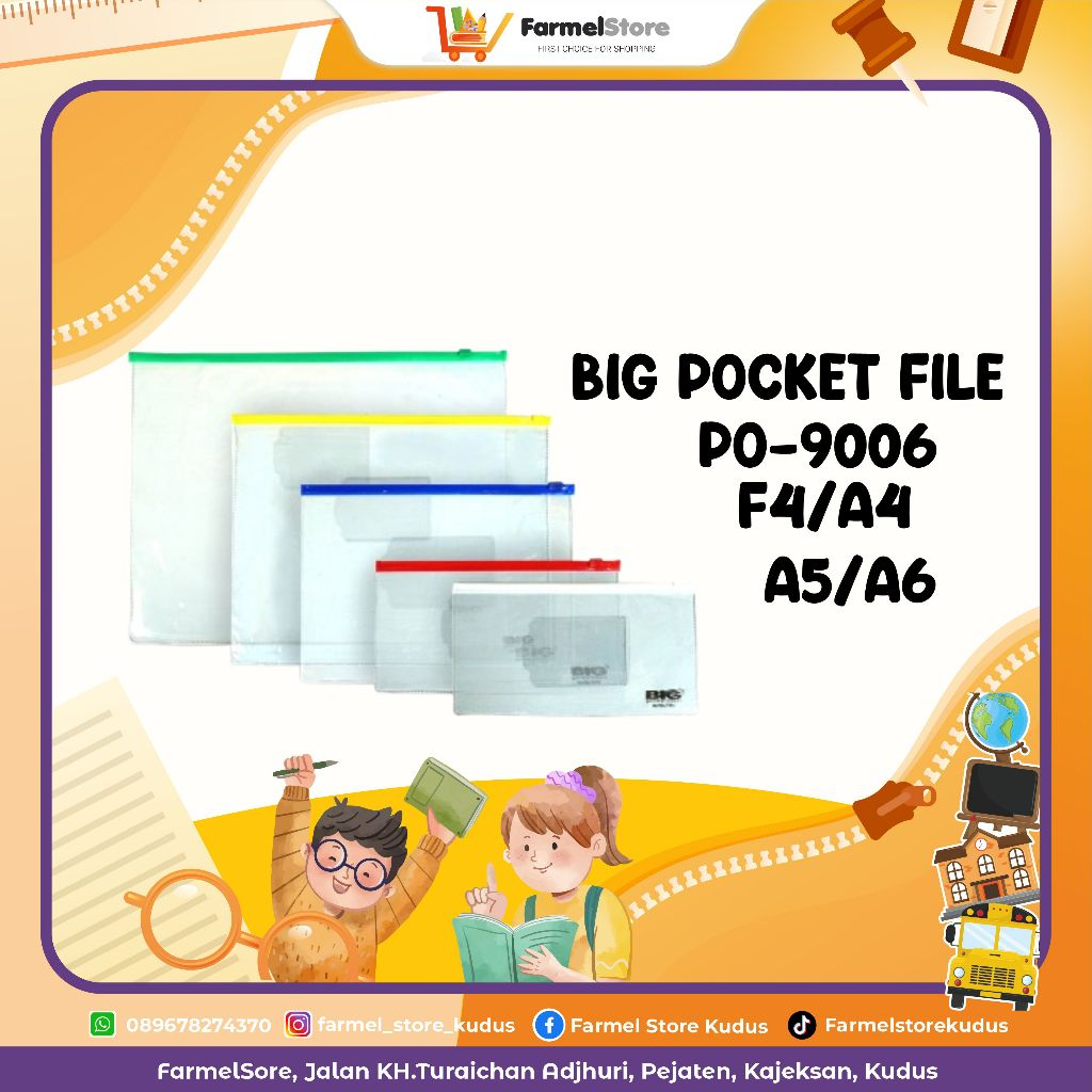 

BIG POCKET FILE Kode(PO-9006) F4/A4/A5/A6