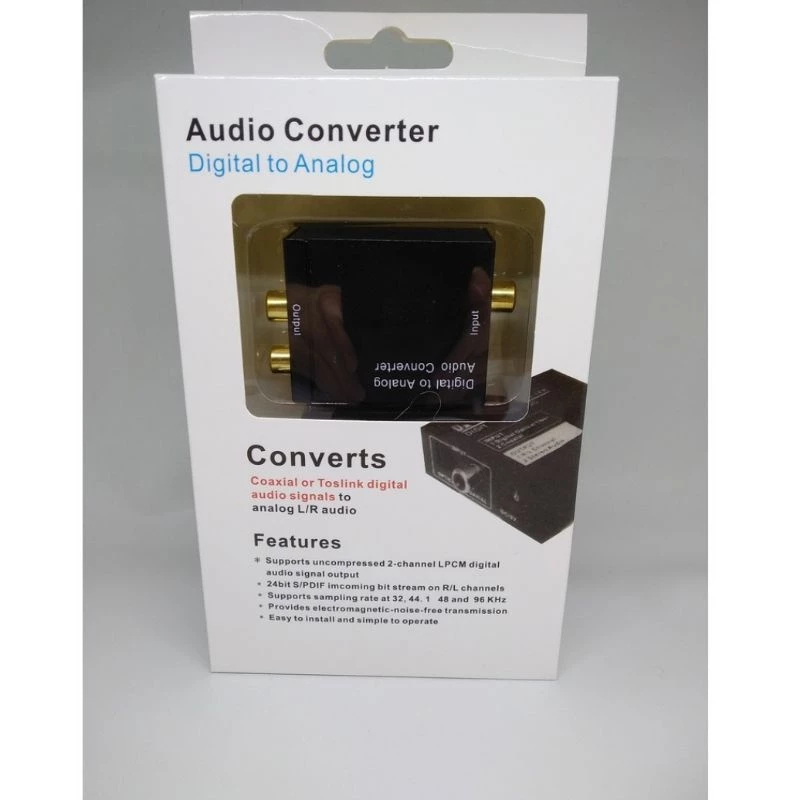 Audio Converter Digital to Analog Toslink Optical Coaxial Tv audio to RCA audio konverter pengubah s