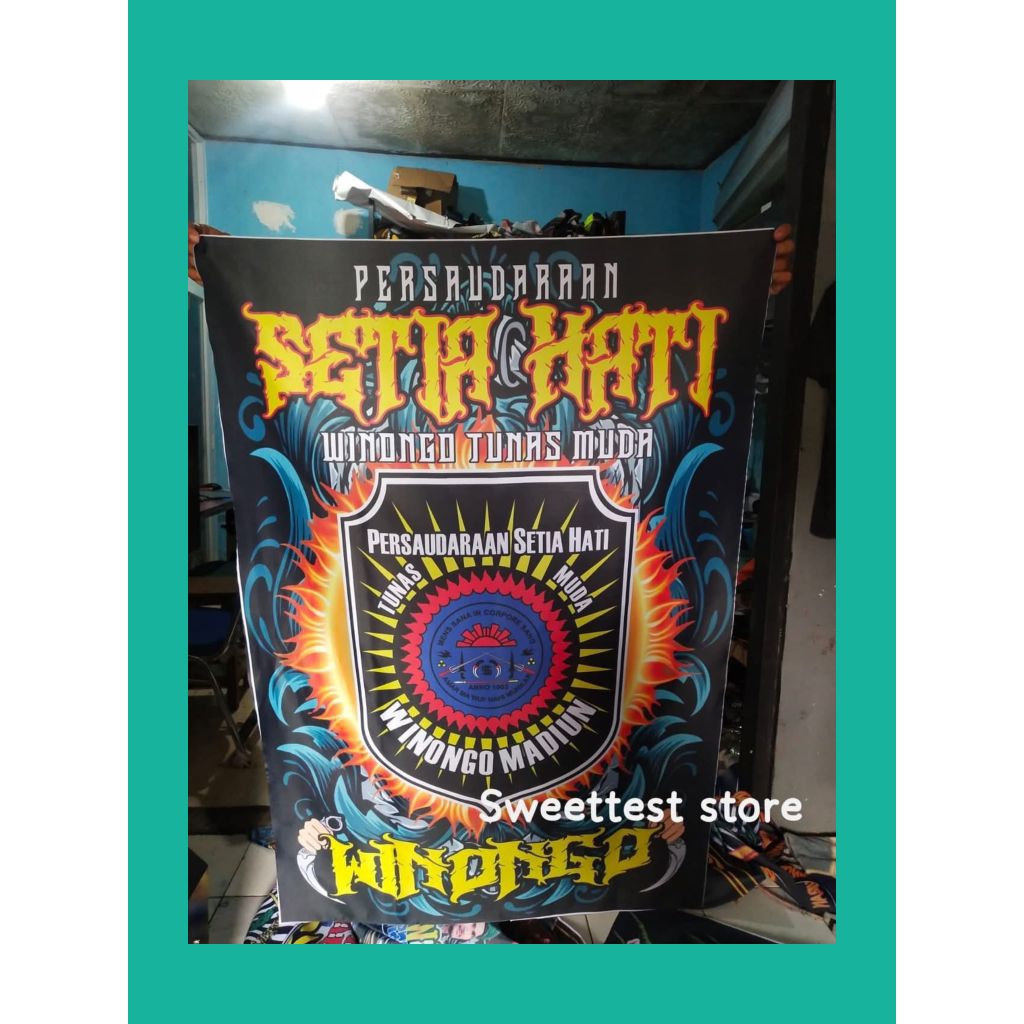 READY STOK 200x300cm + FREE STICKER, BENDERA PRINTING WINONGO MADIUN, GIANTFLAG WINONGO, BENDERA PSH