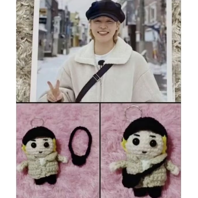 Boneka rajut BTS jimin BTS - Gantungan Kunci Jimin BTS - Amigurumi BTS JIMIN (Are you sure) - KEYCHA