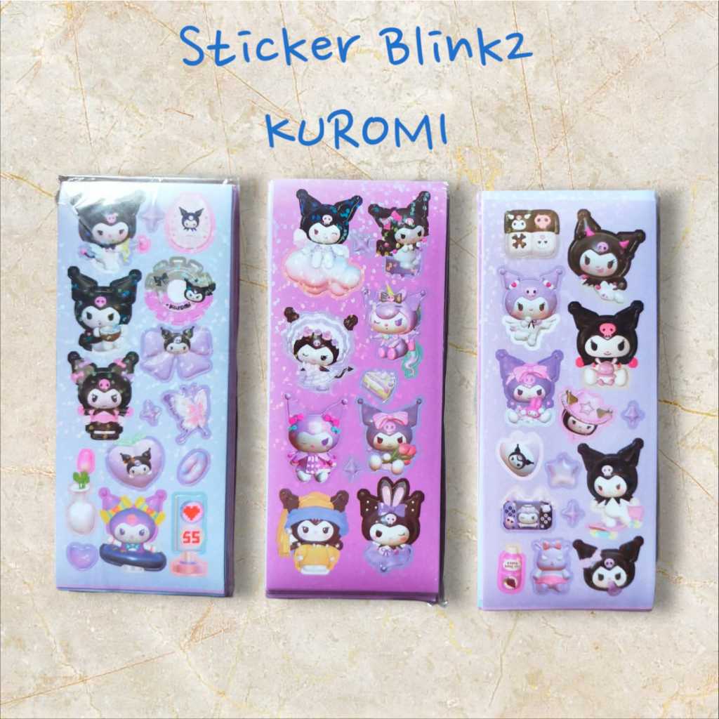 

Sticker Waterproof Kartun Kuromi Hologram Stiker