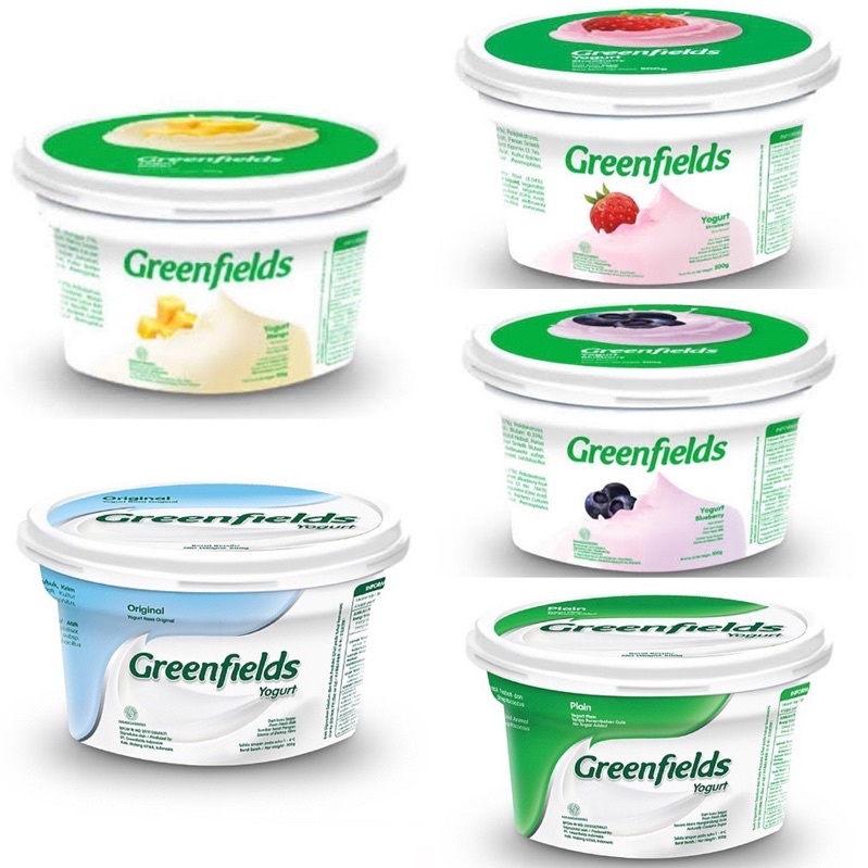 

[oddsolshop] pekanbaru/Greenfields Yogurt 500GR Rasa Plain Original Strwaberry Blueberry Mango