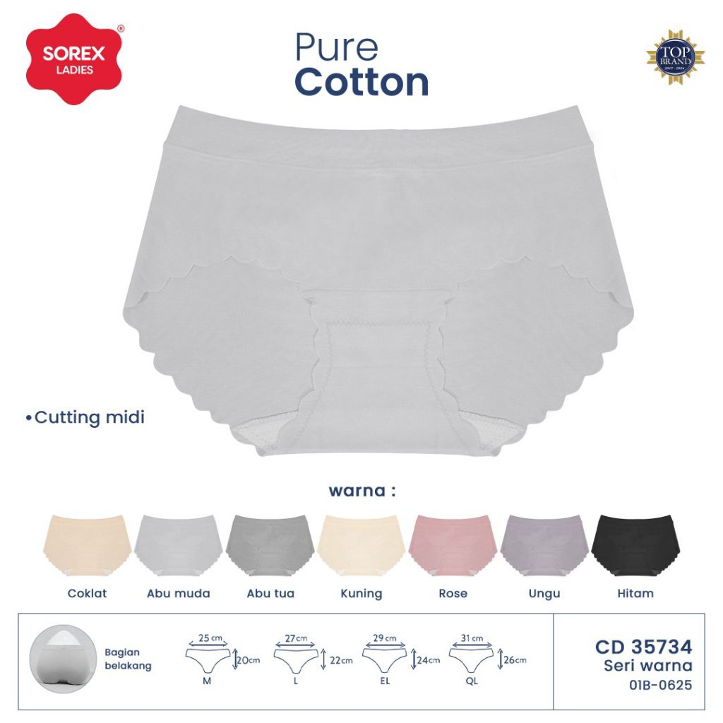 Sorex Celana Dalam Wanita Seamless Cd Pure Cotton 35734