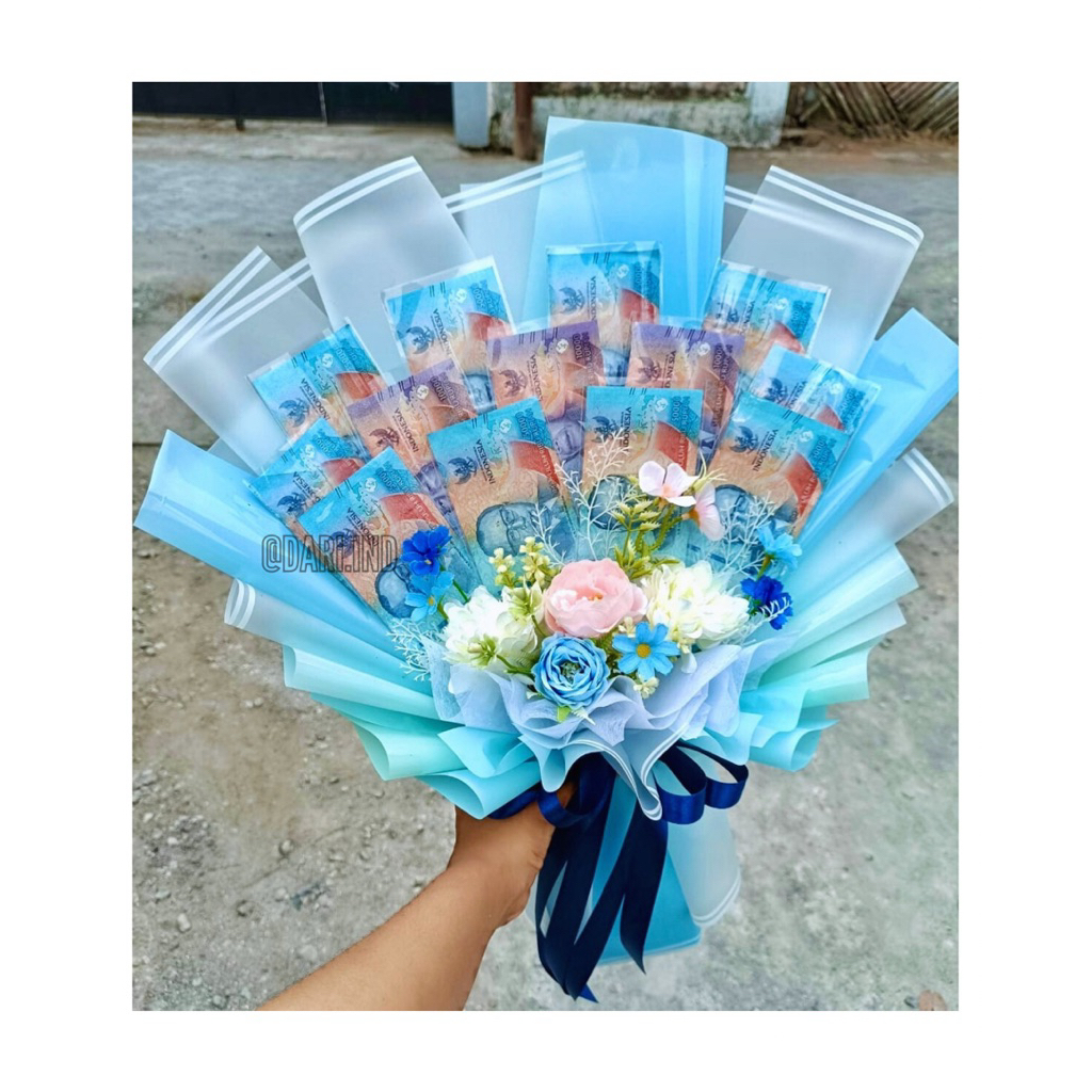 BUKET UANG ASLI 10 LEMBAR / Money Bouquet / Buket Uang / Buket Uang Asli / Buket Wisuda / Buket Ulan
