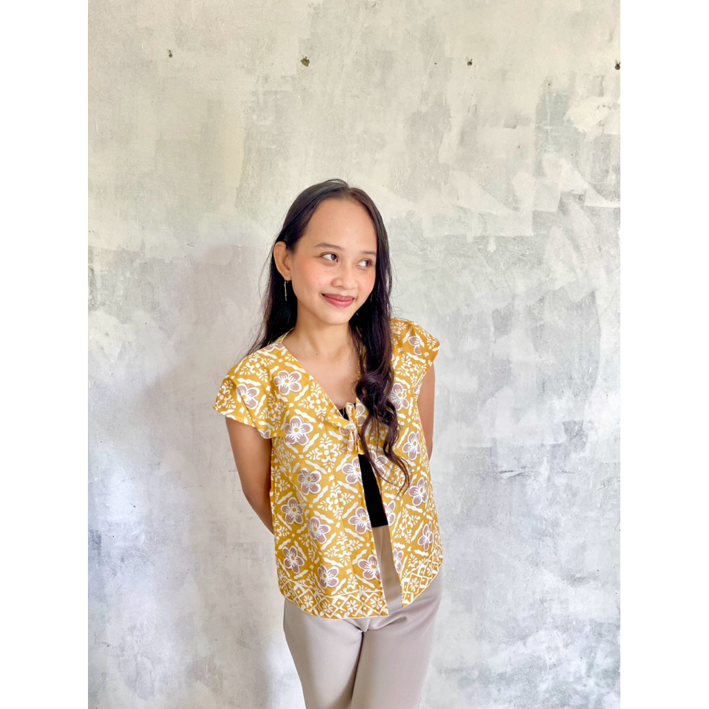 Sakura Vest | Vest batik wanita | atasan wanita | vest batik modern | rompi formal