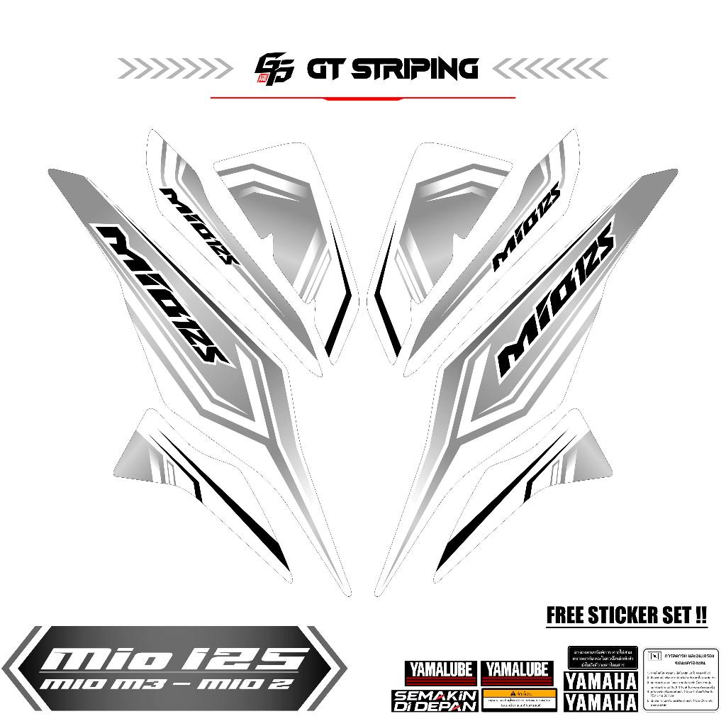 GTS 57 STRIPING MIO M3 HITAM STICKER LIS LIST DECAL YAMAHA MIO M3 HITAM LIST MERAH BIRU LIST LES POL