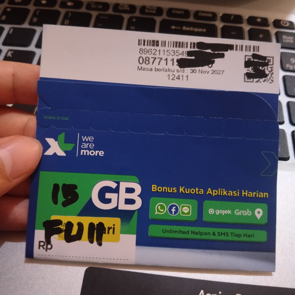 Kartu Perdana XL Paket Circle 15gb full