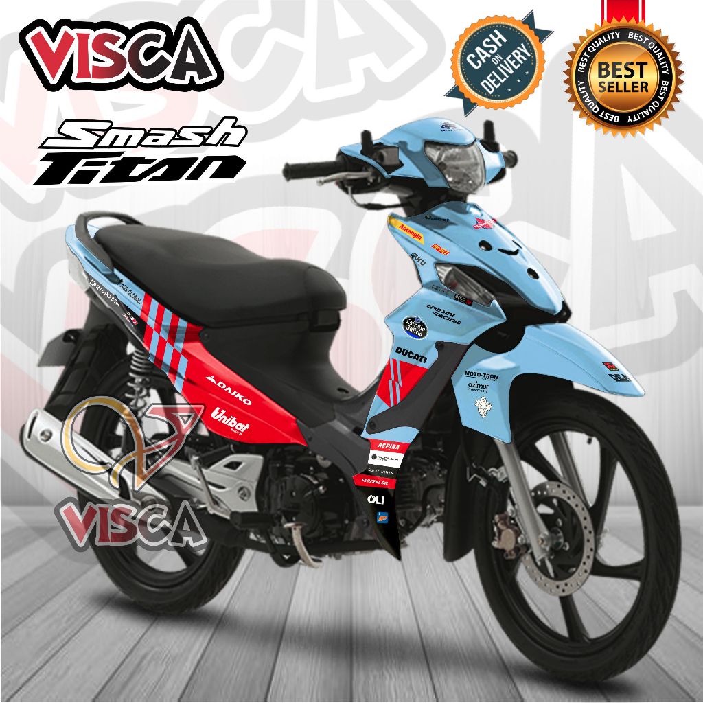 Decal Smash Titan Full Body Stiker Smash Full Body Stiker Motor Smash Titan Variasi Full Body Stripi