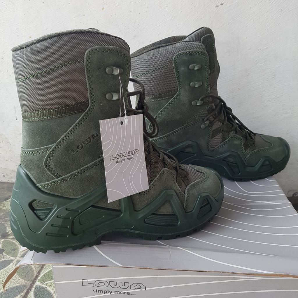 sepatu tactital boot lowa tinggi 8 inc hijau