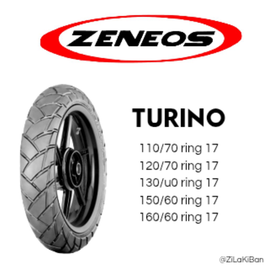 Ban Luar Ban Motor ZENEOS TURINO RING 17 110/70-17 120/70-17 130/70-17 150/60-17 160/60-17