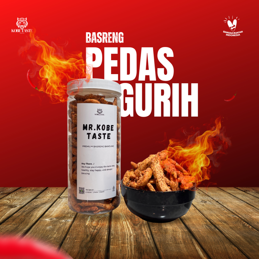

Basreng Pedas Gurih 350gr | Snack Kriuk Gurih Renyah Premium by Mr.Kobe