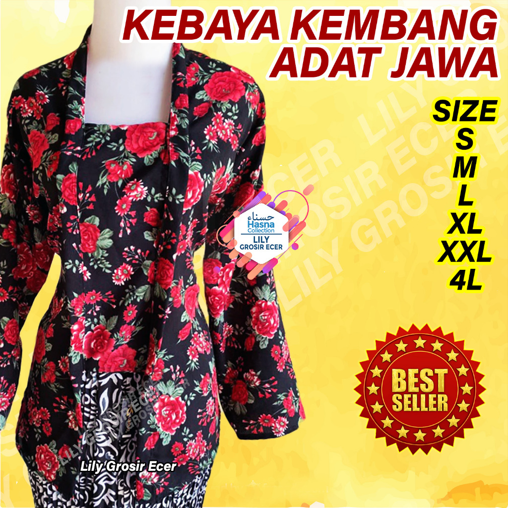 Kebaya Kembang Dewasa Bunga Kebaya Kembang Dewasa / Kebaya Kutubaru Kembang Baju Adat Jawa