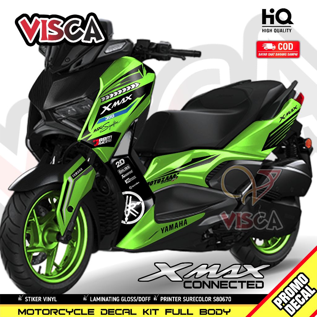 Decal XMAX Connected Full Body Stiker XMAX 250 Variasi Decal Hologram XMAX Connected RACING