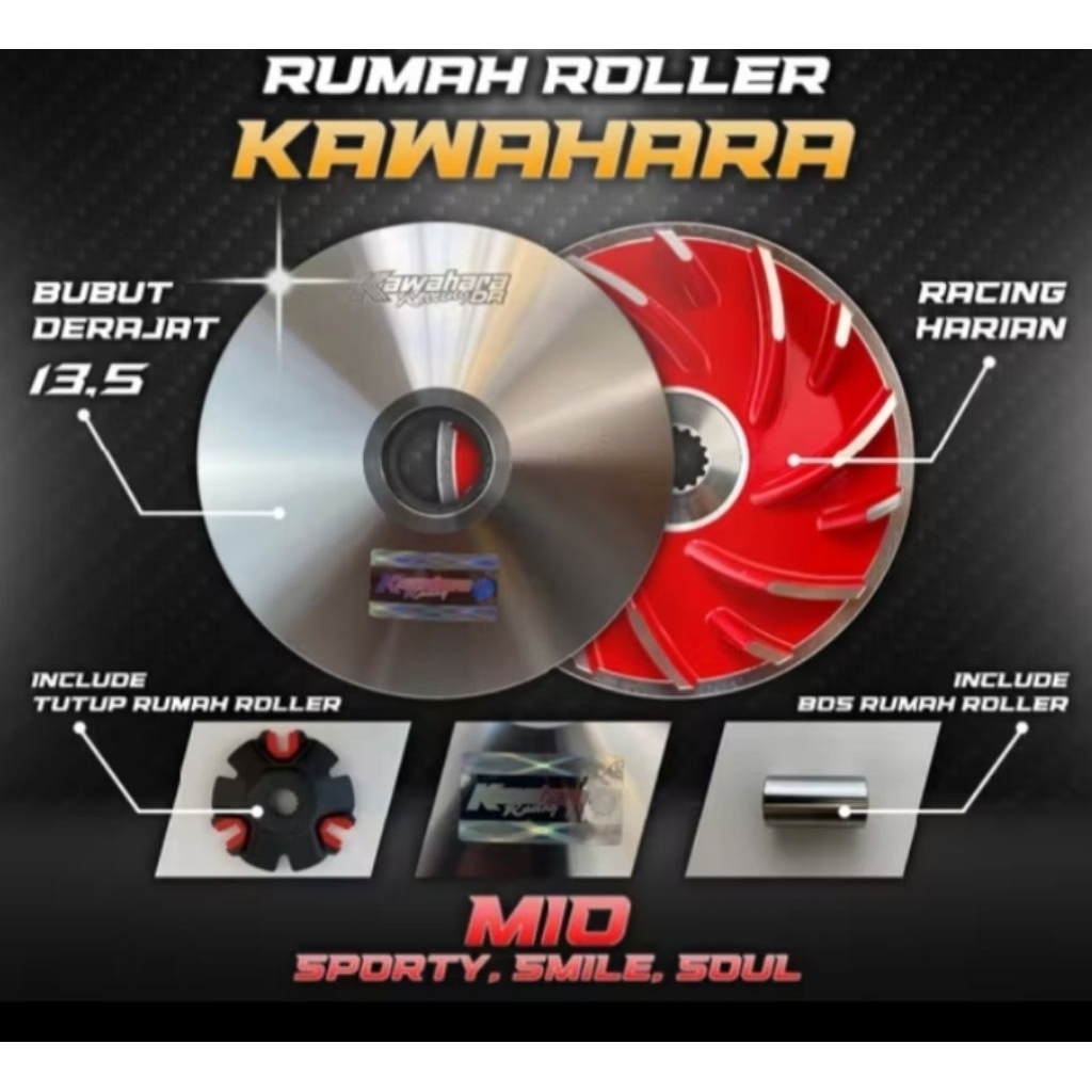 Pulley Rumah Roller Mio Kawahara Racing - Aksesoris CVT Mio / Mio Sporty / Mio Smile / Mio J