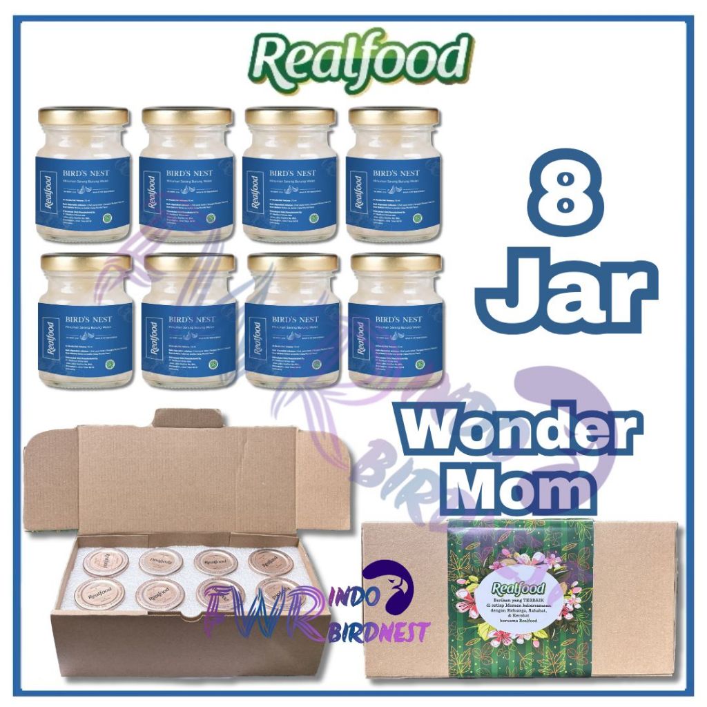

REALFOOD WONDER MOM 6 BONUS 2 JAR Minuman sarang walet