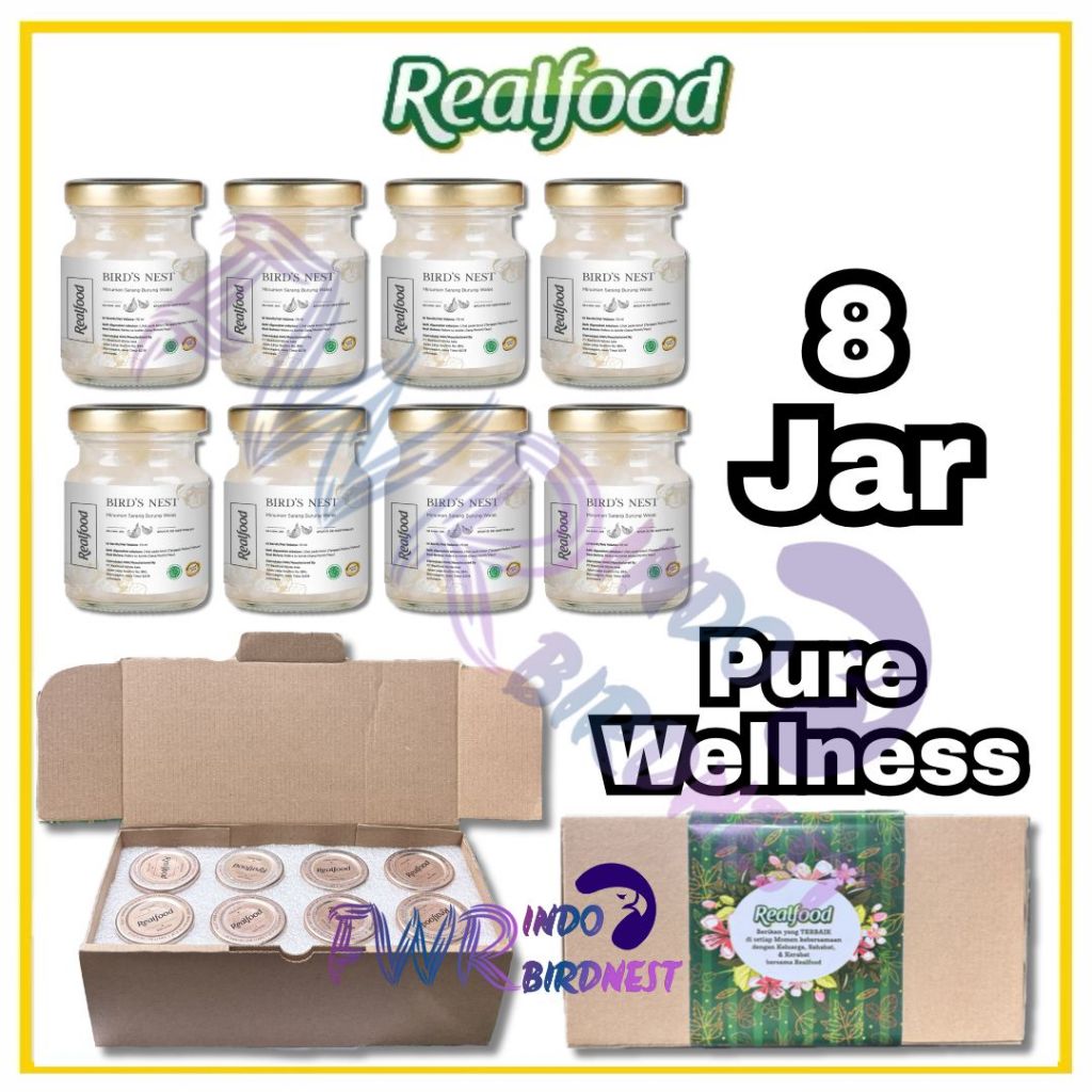 

REALFOOD PURE WELLNESS 6 BONUS 2 JAR Minuman sarang walet