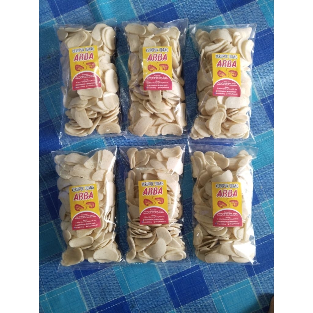 

500 g/Kerupuk Udang Mentah/Cemilan/Snack/Kerupuk Khas Jambi, Kuala Tungkal