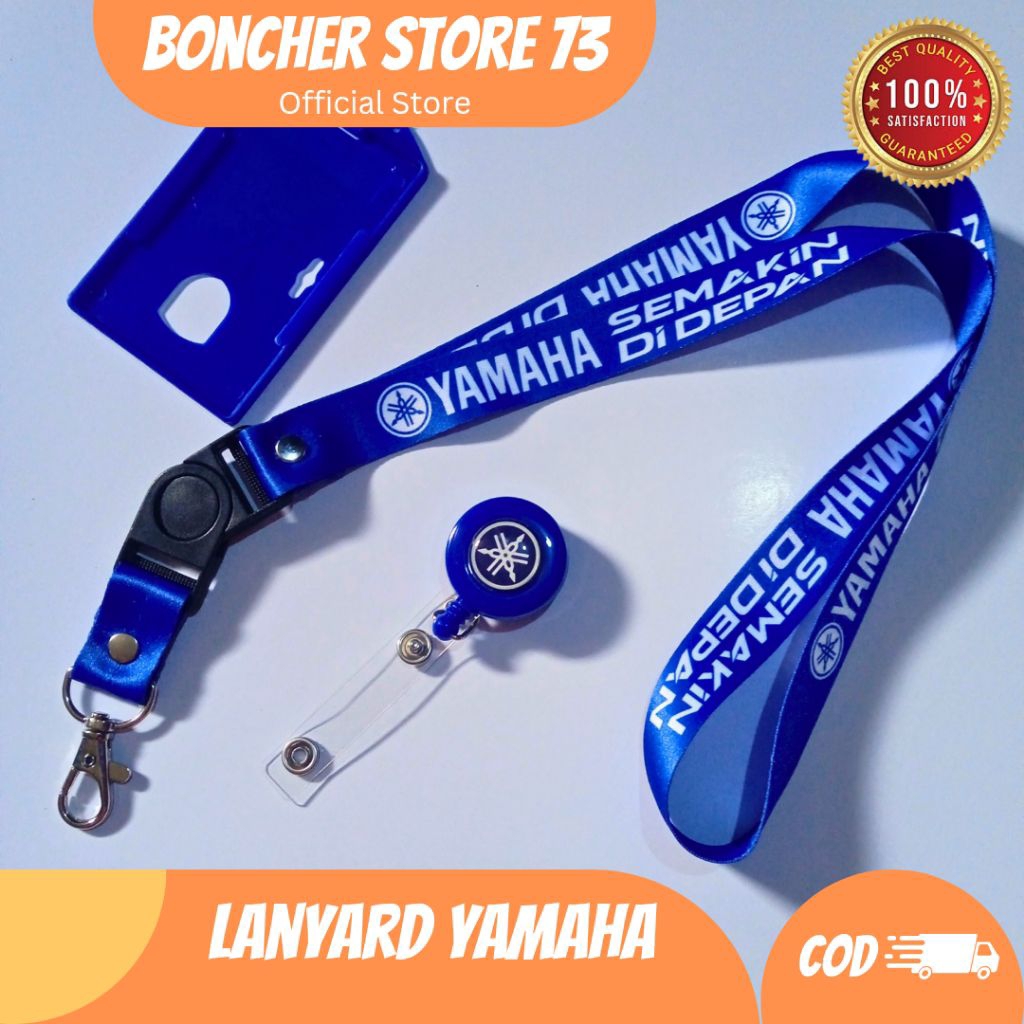 

YAMAHA ID Card / Lanyard Tali Gantungan Sablon 1 Sisi Paket Lengkap