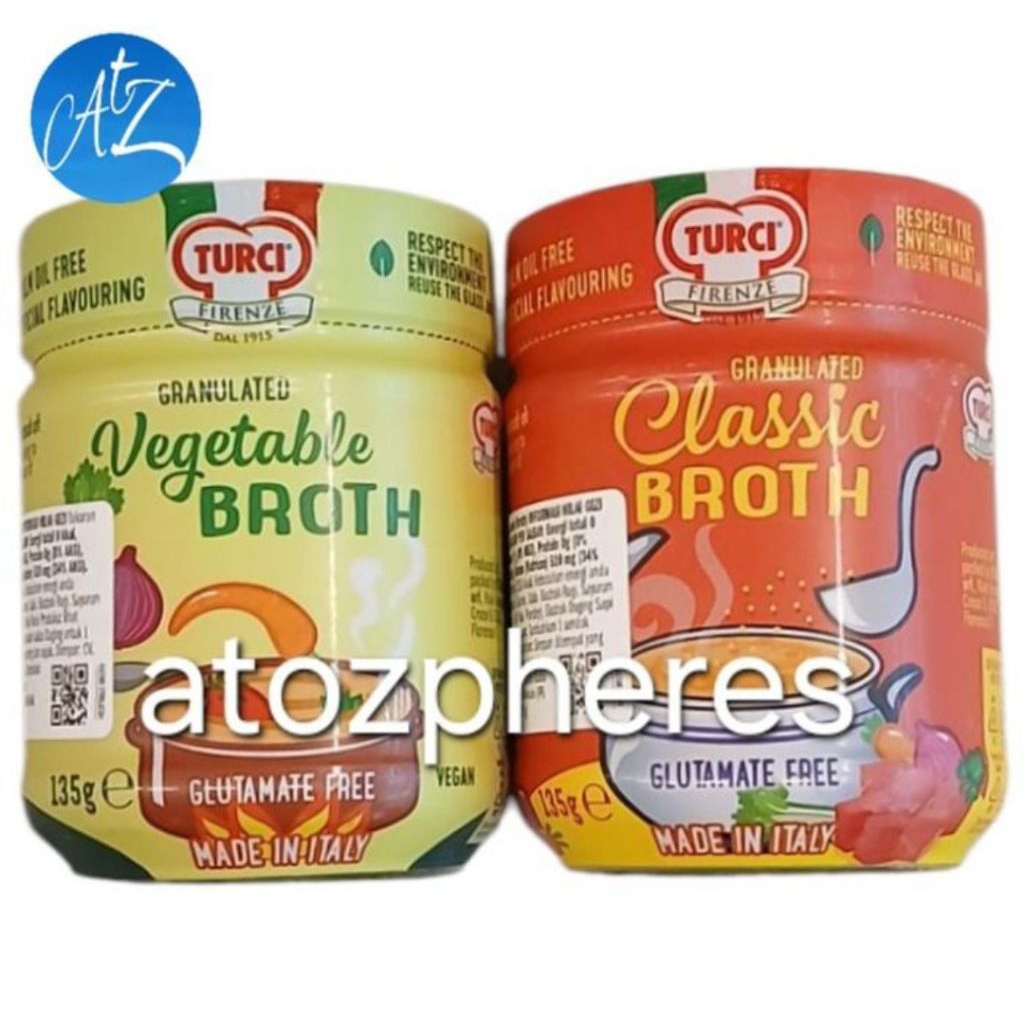 

Bumbu rasa kaldu sayuran ( VEGAN VEGETARIAN ) daging sapi bebas glutamat Italia GLUTAMATE FREE ITALY TURCI FIRENZE GRANULATED Vegetable Classic Beef Meat BROTH 135g