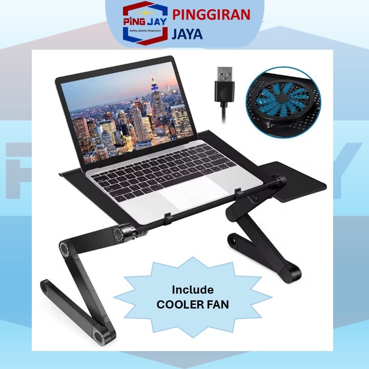 Meja Laptop Portabel With COOLER FAN Meja Laptop Lipat Meja Laptop Kipas Laptop