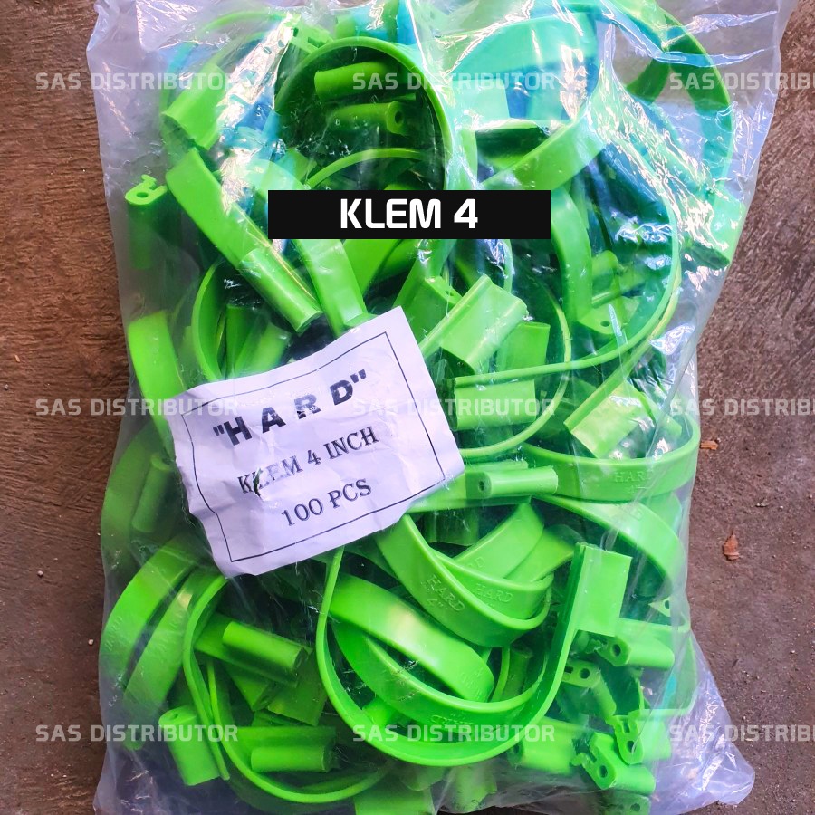(100 pcs) Klem Pipa 4" inch PVC Hard Arrow / Pipe Clamp 4" / Klem 4" inch PVC / Jepitan Pipa 4 in