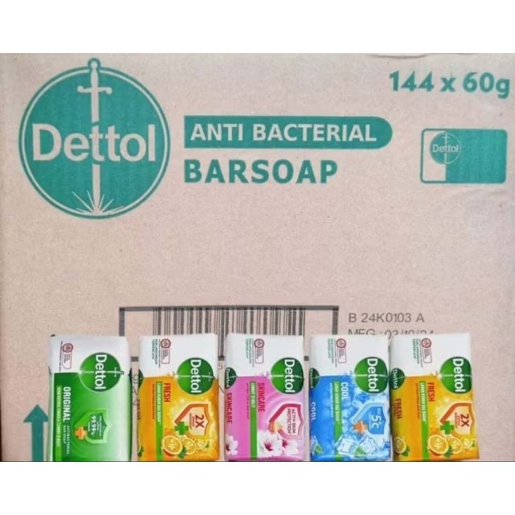 DETTOL SABUN MANDI BATANG DUS (144X60g)