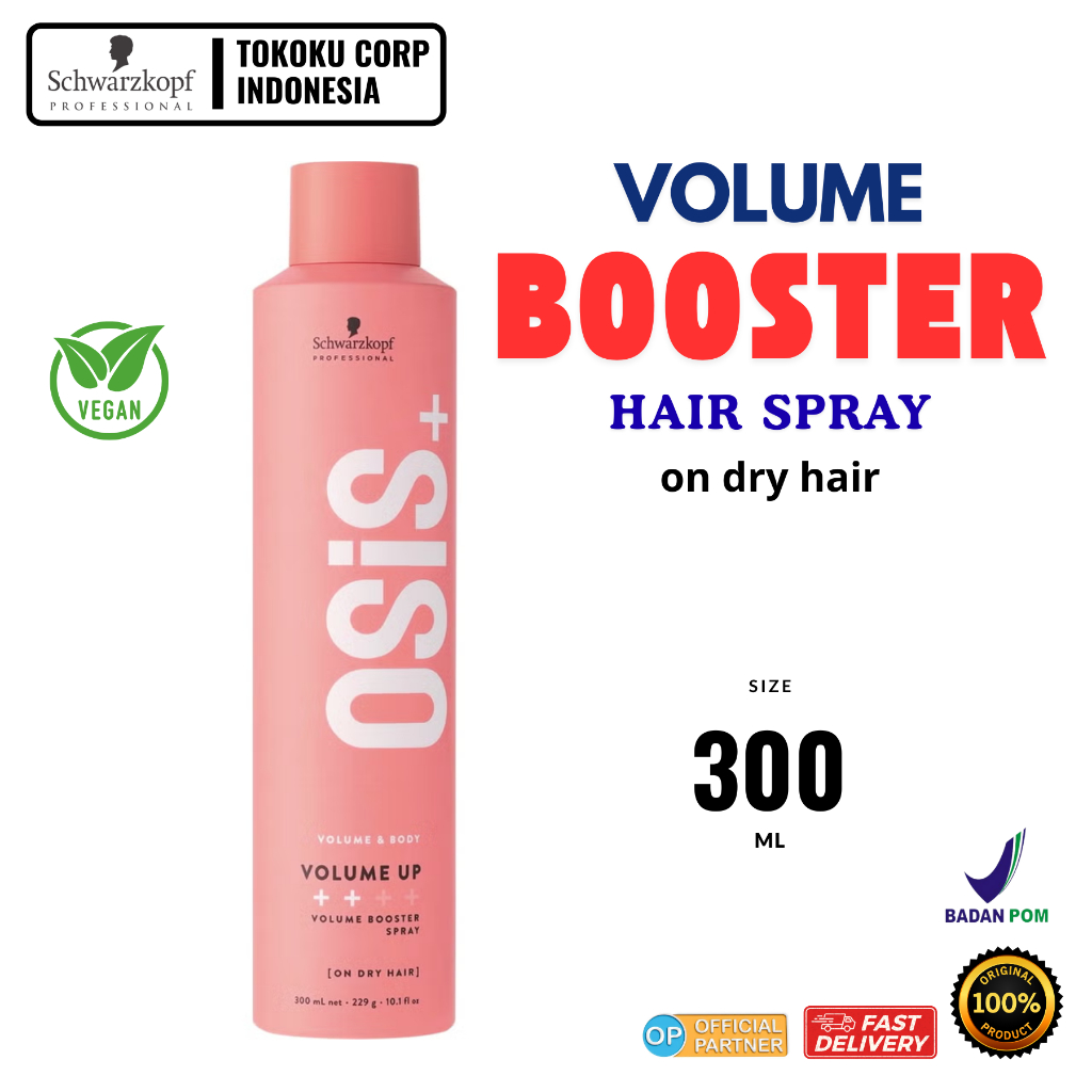 BEST SELLER Schwarzkopf Osis+ Volume Up Booster Hair Spray 300ml - Styling Rambut / Hair Spray OSIS